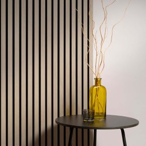 Graue Akustik-Wandpaneele – Grau gewaschen – 270 x 60 cm