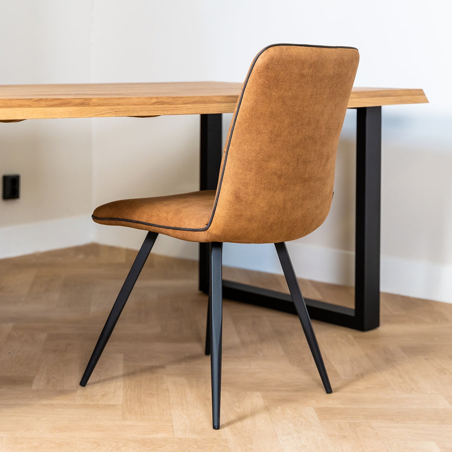 Esszimmerstuhl Diek | Mikrofaser Cognac – Bild 3