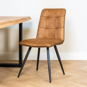 Esszimmerstuhl Diek | Mikrofaser Cognac