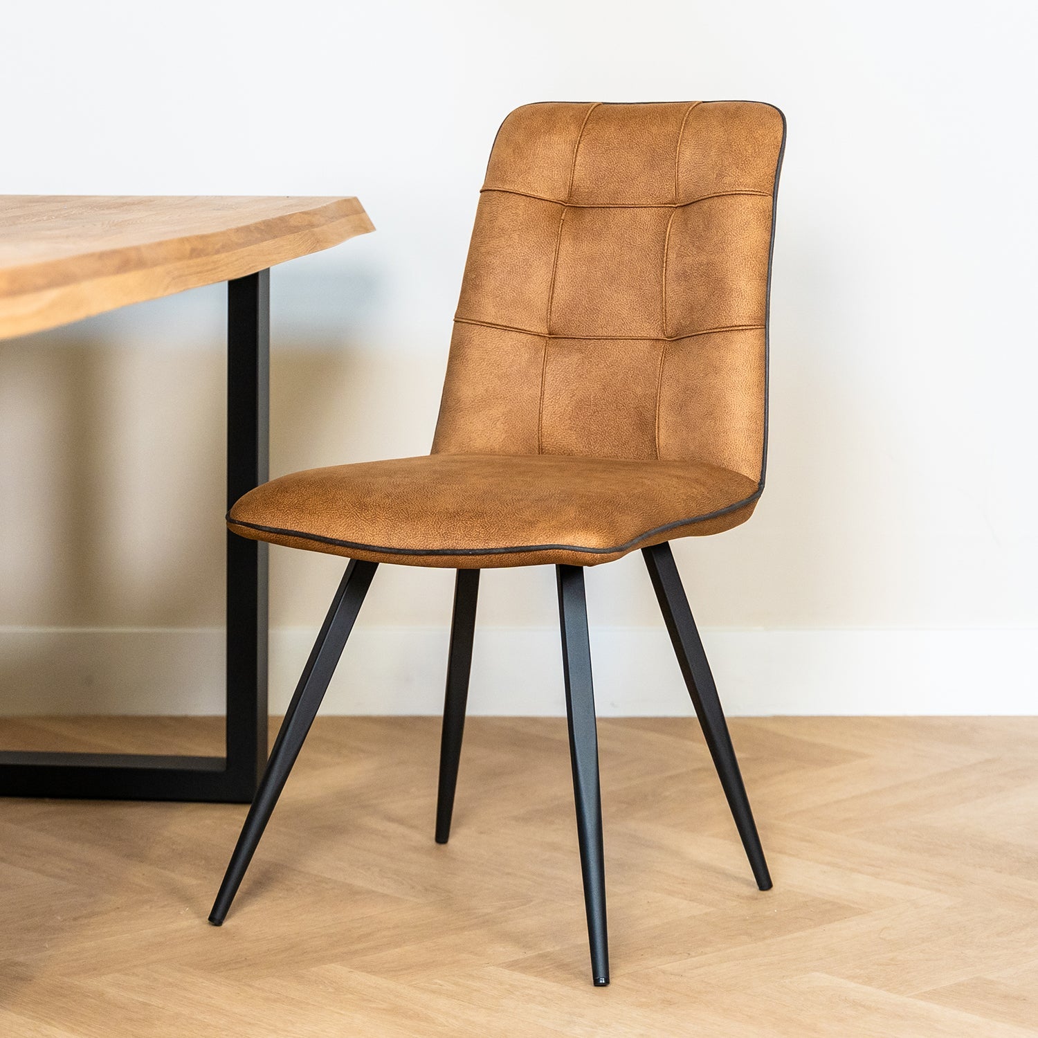 Esszimmerstuhl Diek | Mikrofaser Cognac