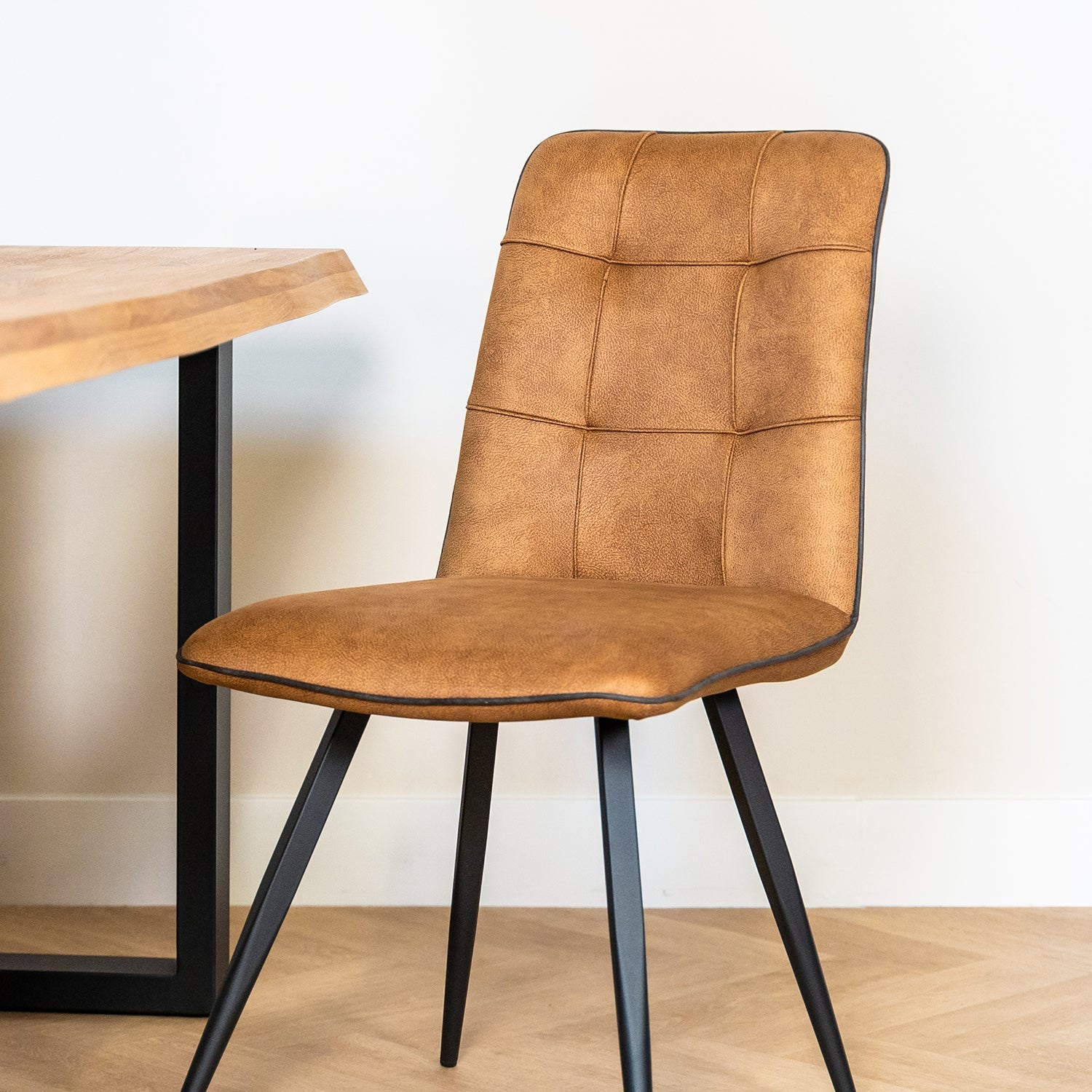 Esszimmerstuhl Diek | Mikrofaser Cognac – Bild 2