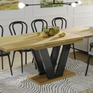 Ausziehbarer Esstisch "Lara" 130-210cm (Eiche Natur)