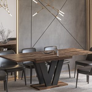 Ausziehbarer Esstisch "Lara" 130-210cm (Eiche Monastery)