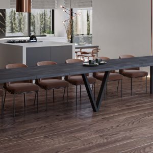 Ausziehbarer Esstisch "Titan" 130-405cm (Beton Dunkel)